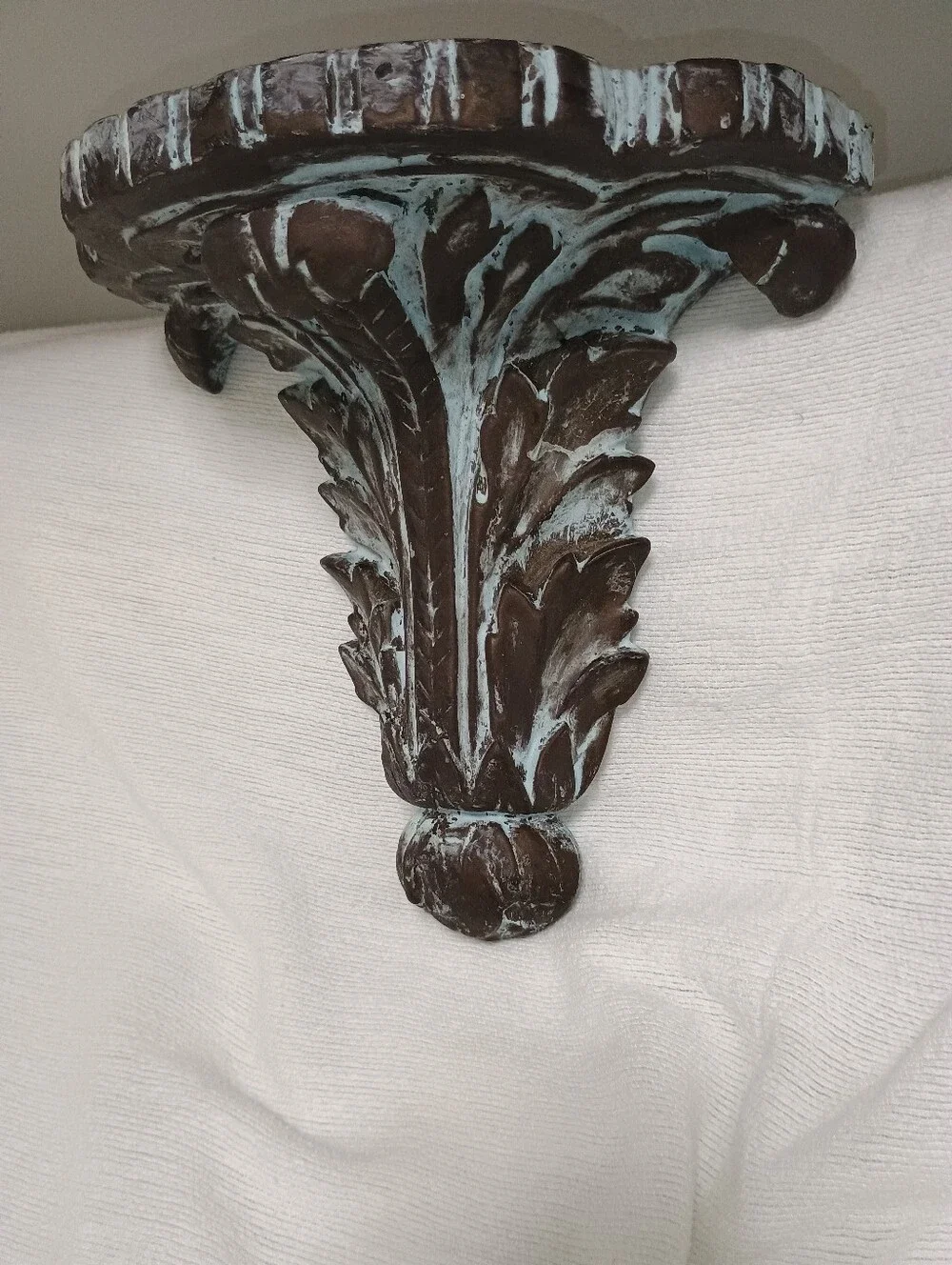 DECORATIVE Distressed CORNICE WALL SHELF Antiqued Heavy Plaster